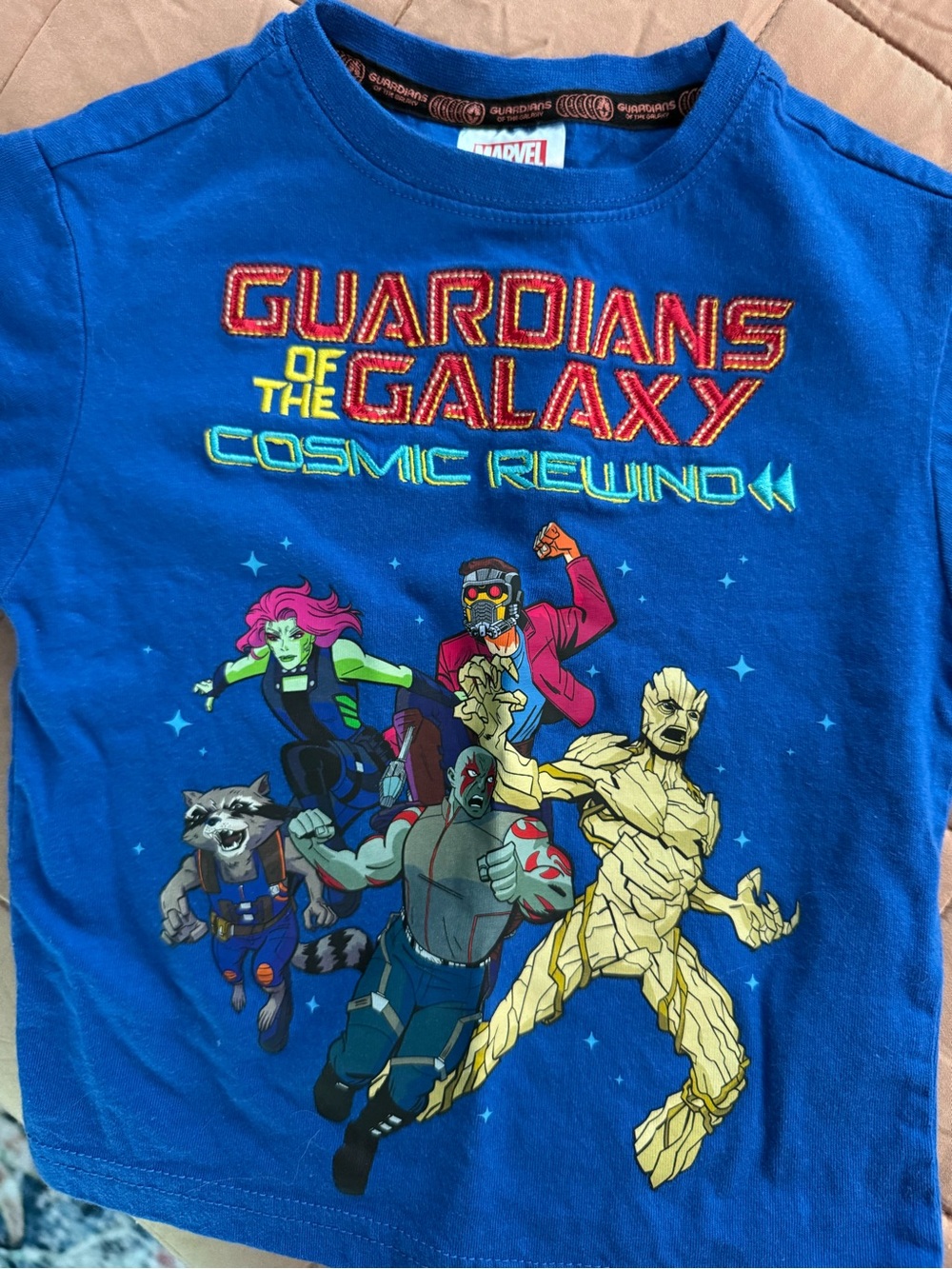 Guardians of the Galaxy Blue Graphic Tee for Kids size 3